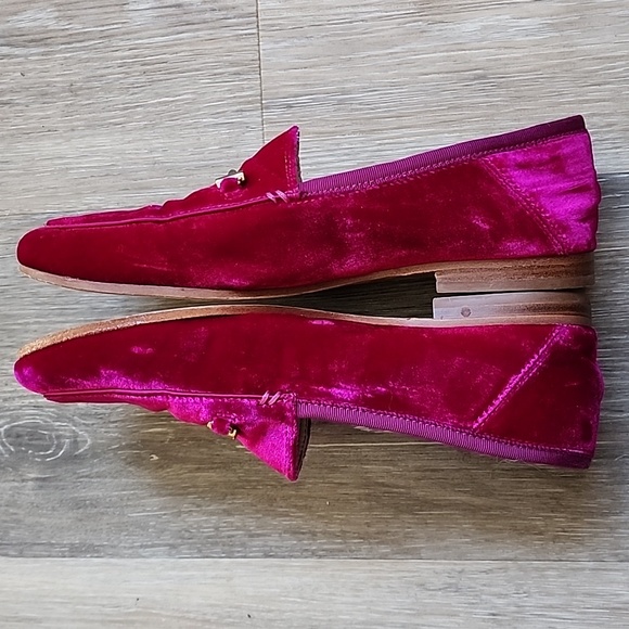 Sam Edelman Raspberry Velvet Loafers - Picture 7 of 12